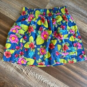 Hollister Vibrant Floral Mini Skirt